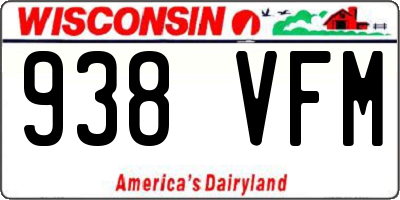 WI license plate 938VFM