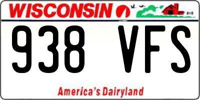 WI license plate 938VFS