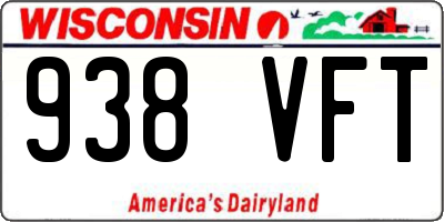 WI license plate 938VFT