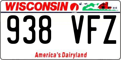 WI license plate 938VFZ