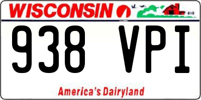 WI license plate 938VPI