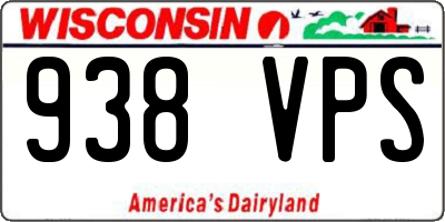 WI license plate 938VPS