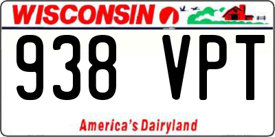 WI license plate 938VPT