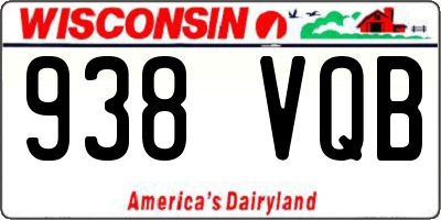 WI license plate 938VQB