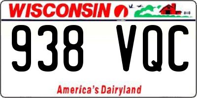 WI license plate 938VQC