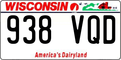 WI license plate 938VQD