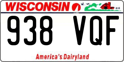 WI license plate 938VQF