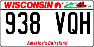 WI license plate 938VQH