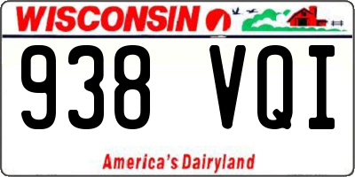 WI license plate 938VQI