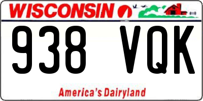 WI license plate 938VQK
