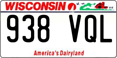 WI license plate 938VQL