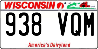 WI license plate 938VQM