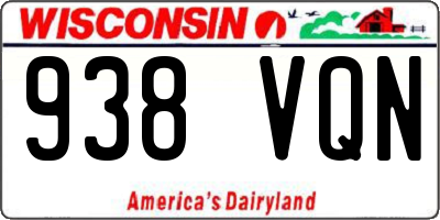 WI license plate 938VQN