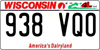 WI license plate 938VQO