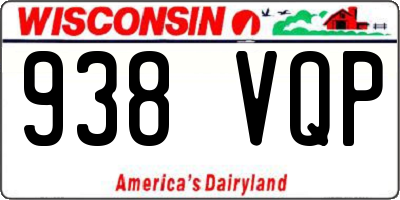 WI license plate 938VQP