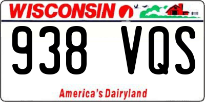 WI license plate 938VQS