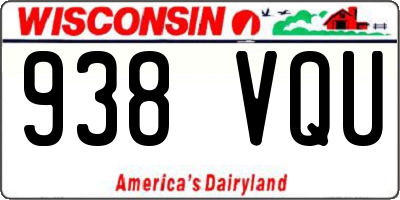 WI license plate 938VQU