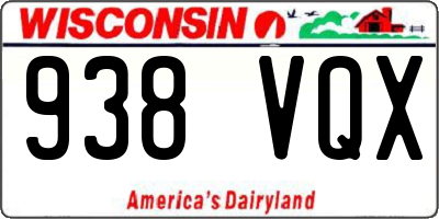 WI license plate 938VQX