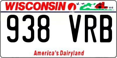 WI license plate 938VRB