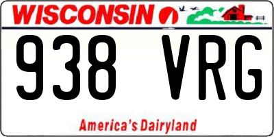WI license plate 938VRG
