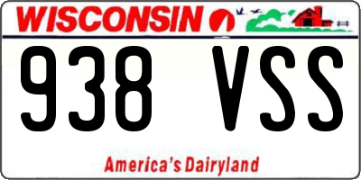 WI license plate 938VSS