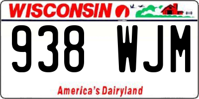 WI license plate 938WJM