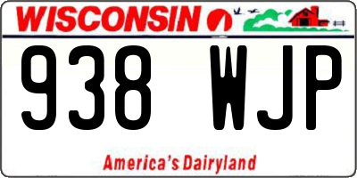 WI license plate 938WJP