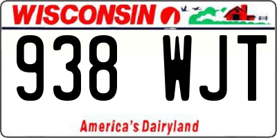 WI license plate 938WJT