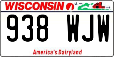 WI license plate 938WJW