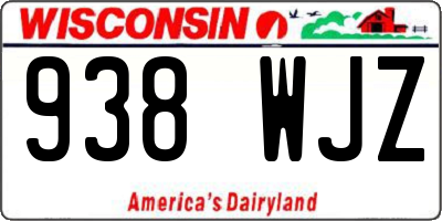 WI license plate 938WJZ