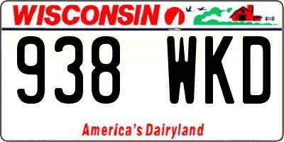 WI license plate 938WKD