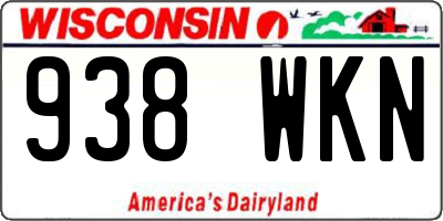 WI license plate 938WKN