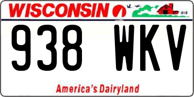 WI license plate 938WKV