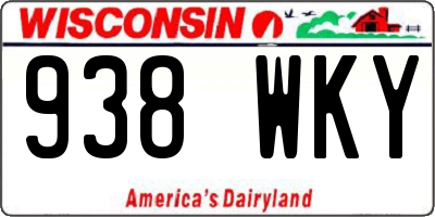 WI license plate 938WKY