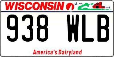 WI license plate 938WLB