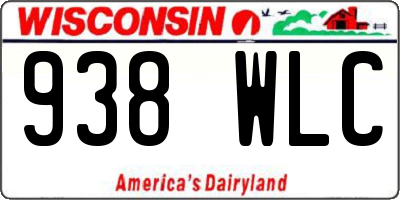 WI license plate 938WLC