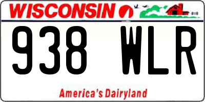 WI license plate 938WLR