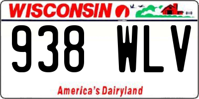 WI license plate 938WLV