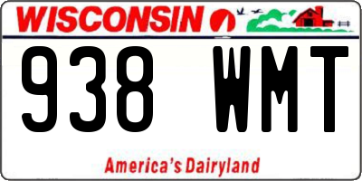 WI license plate 938WMT