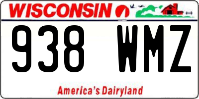 WI license plate 938WMZ
