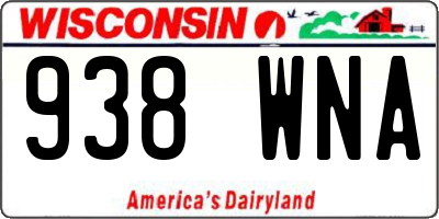 WI license plate 938WNA
