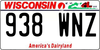 WI license plate 938WNZ