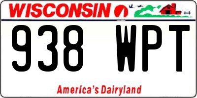 WI license plate 938WPT