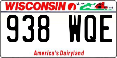 WI license plate 938WQE