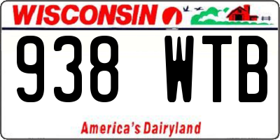 WI license plate 938WTB