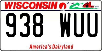 WI license plate 938WUU