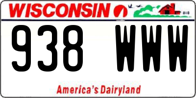 WI license plate 938WWW