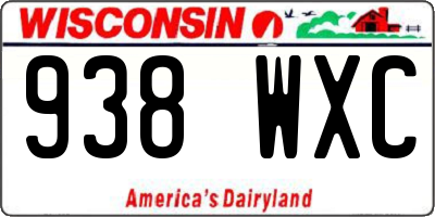 WI license plate 938WXC