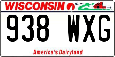 WI license plate 938WXG