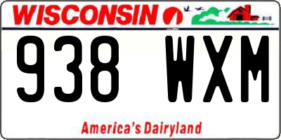 WI license plate 938WXM